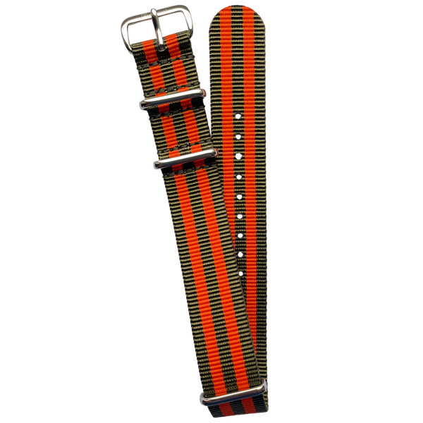 Nato-Armband Orange/Grün